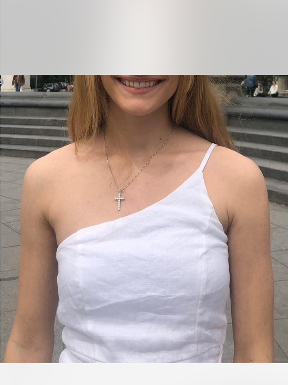 White One-Shoulder Ruffle Mini Dress - Picture 5 of 5